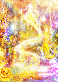 金運最強に導く 昇龍と金鯉 虹色の滝