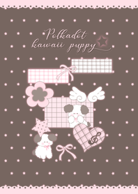 Polkadot kawaii puppy cute