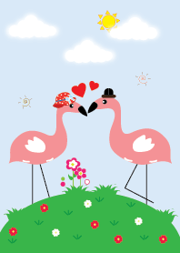 Cute flamingo theme v.1 (JP)
