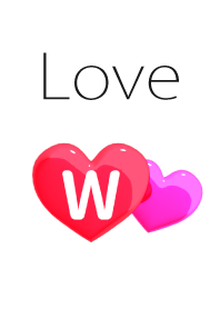Heart Initial W