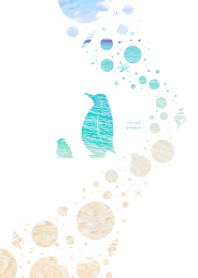 beautiful sea and penguin