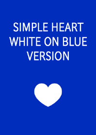 SIMPLE HEART WHITE ON BLUE VERSION