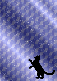 光と戯れる猫