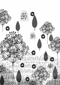 In the monochrome Nordic woods