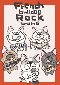 French Bulldog Rock Band