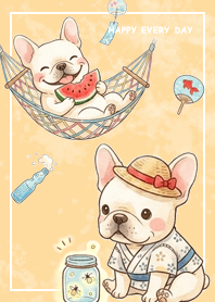 法國鬥牛犬/夏日/黃色