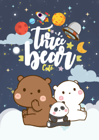 Bear Cute Galaxy Navy Star