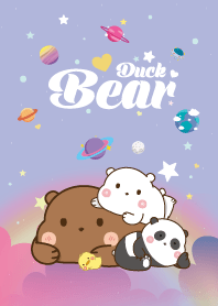 Bear&Duck Cloud Galaxy Violet