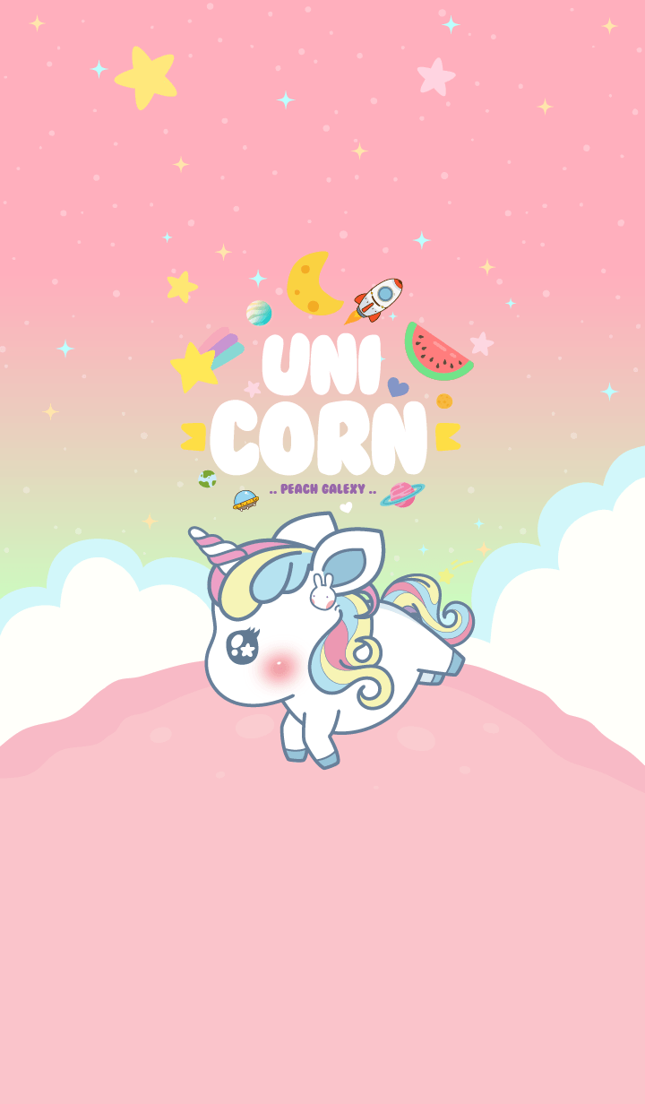 Baby Unicorn Galaxy Peach