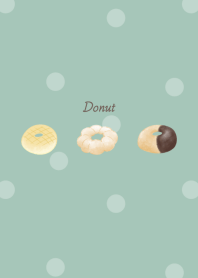 Sweets Donut -mint green- dot