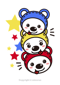 Three Bears (Yellow.blue.red)