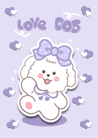 Love dog purple cute
