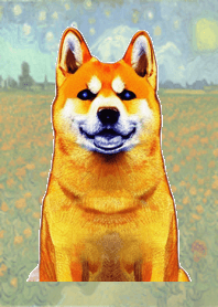 ธีมภาพวาดสีน้ำมัน ชิบะ อินุ 2