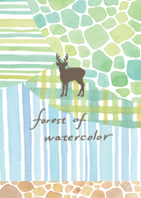 Forest of watercolor -deer-#水彩タッチ