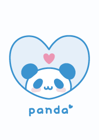 Panda Heart - Blue