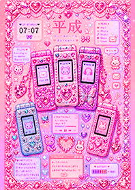 ✧平成ガラケー＊デコ電コレクション✧ピンク