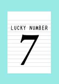LUCKY NUMBER 7 NOTEBOOKj-BLUE GREEN