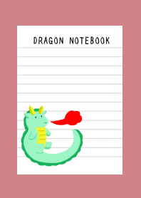 DRAGON NOTEBOOKj-DUSTY RED