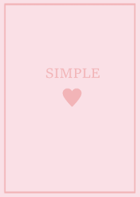 SIMPLE HEART =sweet peachpink=