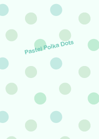 Pastel polka dots - Mint