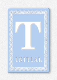 Initial T/Soft blue