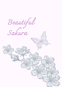 Beautiful SAKURA14 Clear Purple