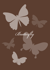 Butterflies flying(dark brown)