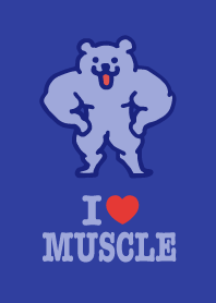 I LOVE MUSCLE(Macho Bear) Indigo