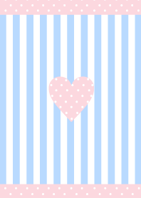 light blue stripe and pink heart.3