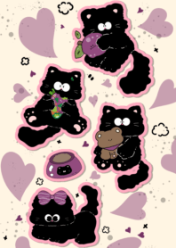 Cat holding a brown bear1