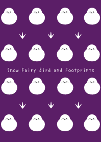 Snow Fairy Bird and Footprintsj-DARK PUR