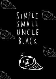 Simple small old man black