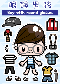 Boy with round glasses
