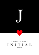 INITIAL J -BLACK&RED-