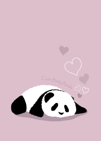 Cute Baby Panda - Dusty Pink 2