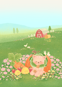 cat at farm