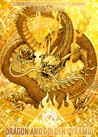 Dragon and golden pyramid Lucky number54