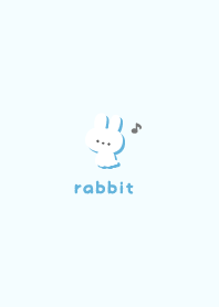 กระต่าย5 โน้ตดนตรี [สีน้ำเงิน]