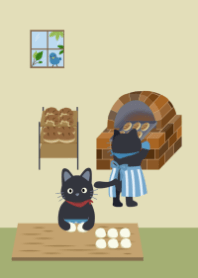 クロネコのパン屋さん