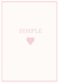 SIMPLE HEART =ivory sweetpink=