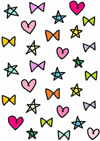 (Star ,heart and ribbon)