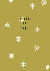 Yellow : Simple cute snow crystals