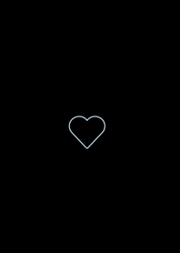 simple heart icon - black aqua.