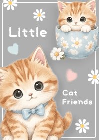 Ginger Kitten & Daisies
