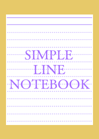 SIMPLE PURPLE LINE NOTEBOOKj-DUSTYYELLOW
