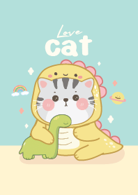 แมวไดโนเสาร์น่ารัก : สีฟ้า