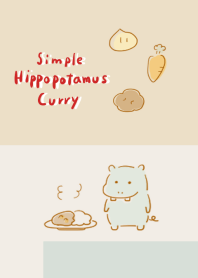 simple hippopotamus curry beige.