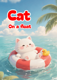 Cat on a float