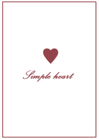 simple heart /white red*