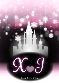 X&J-Initial-Snow Castle-Baby pink